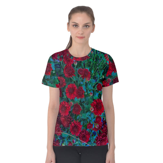 Red Mums Women's Cotton Tee