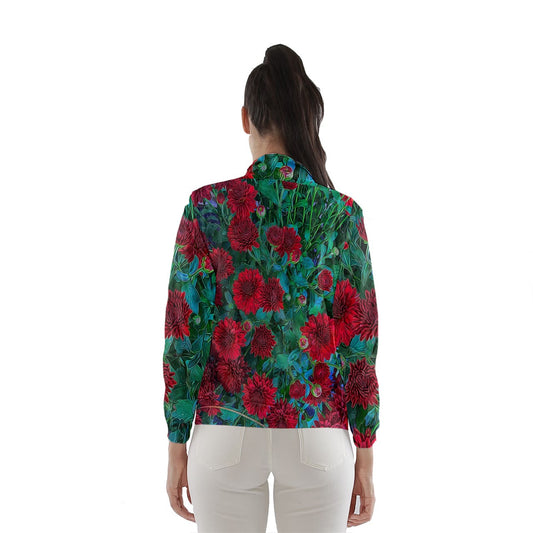 Red Mums Women's Windbreaker