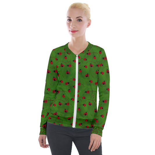 Ladybugs  Velvet Zip Up Jacket