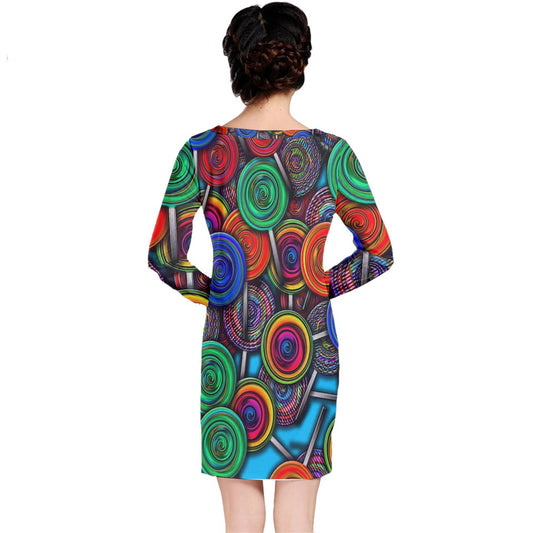 Colorful lolipops Long Sleeve Nightdress