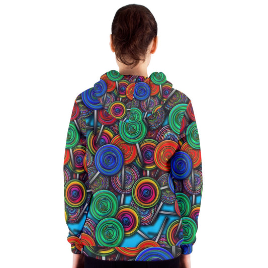 Colorful lolipops Women's Zipper Hoodie