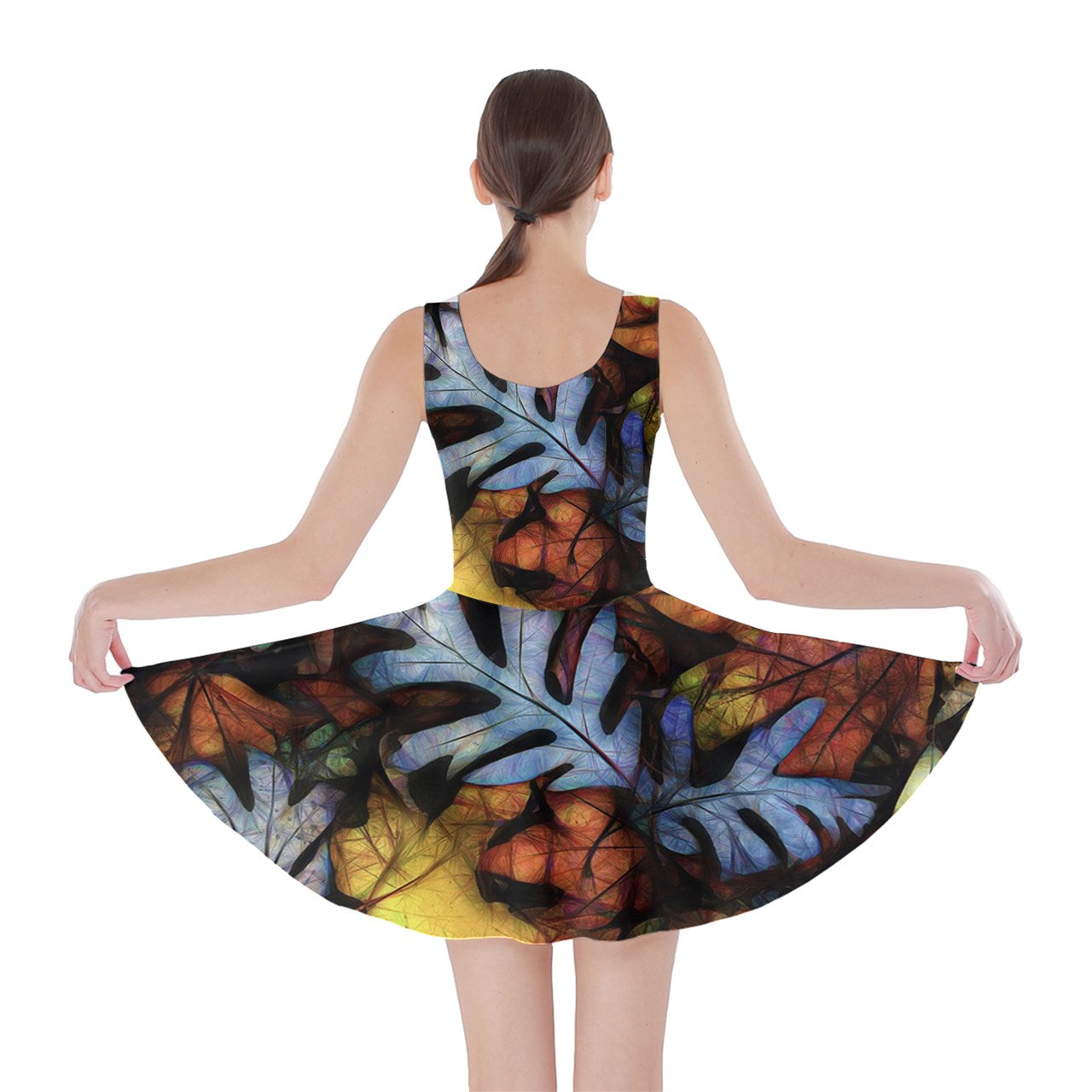 Mid October Leaves Skater Dress