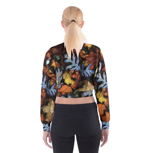 Mid October Leaves Cropped Sweatshirt