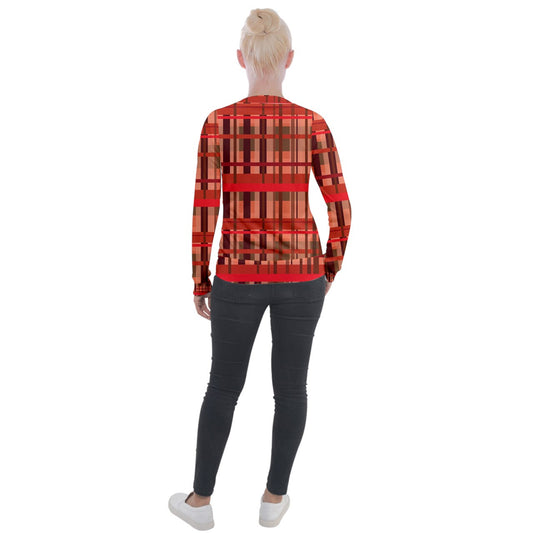 Fall Plaid Velvet Zip Up Jacket