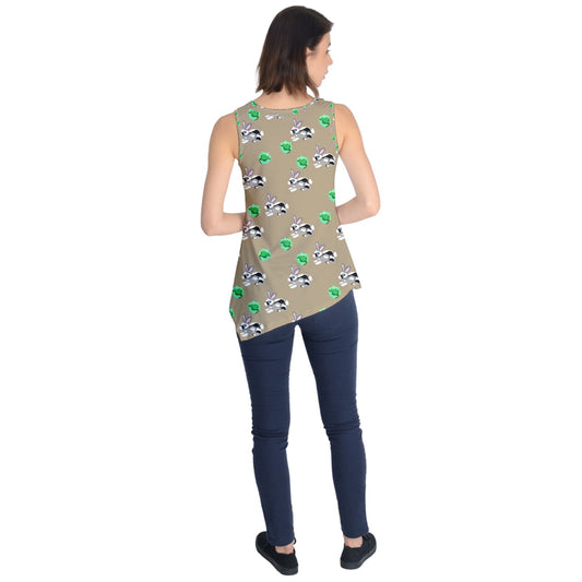 Bunnies Pattern Sleeveless Tunic