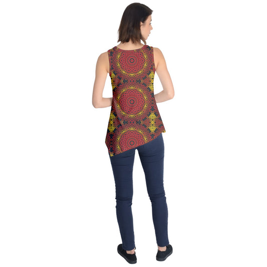 Celtic Orange Spiral Sleeveless Tunic