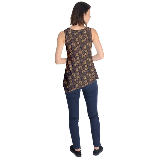 Chocolate Chip Cookie Pattern Sleeveless Tunic