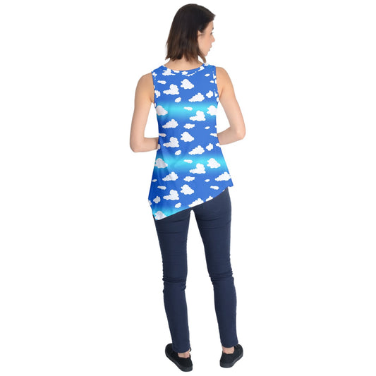 Clouds Pattern Sleeveless Tunic