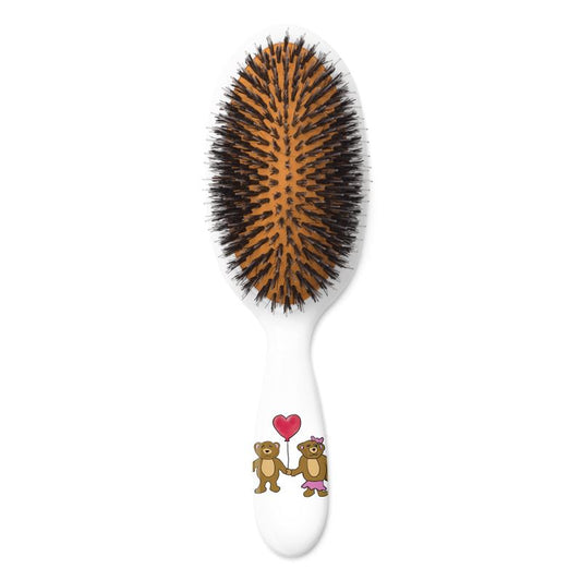 Valentine Hearts and Teddy Bear Hairbrush