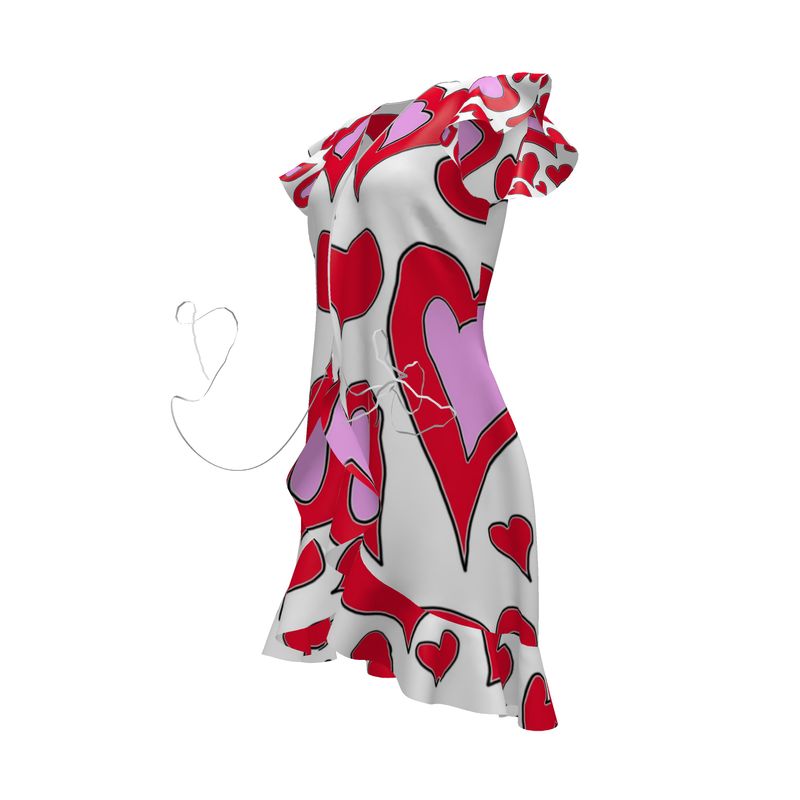 Hearts Drawing Tea Dress