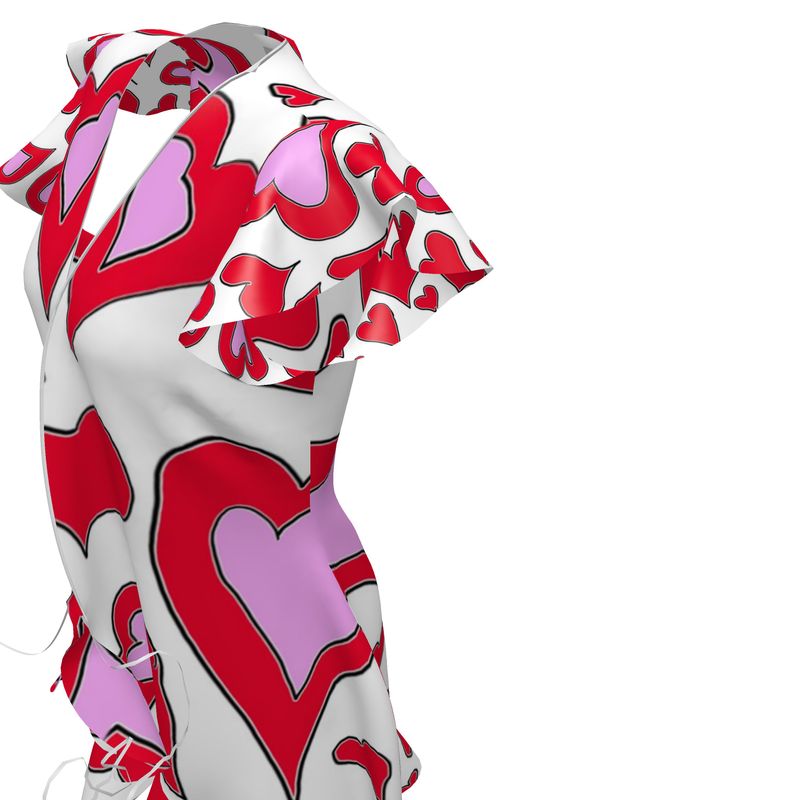 Hearts Drawing Tea Dress