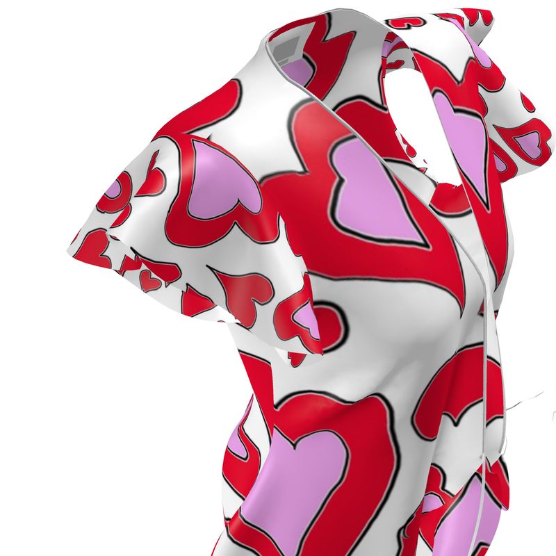 Hearts Drawing Tea Dress