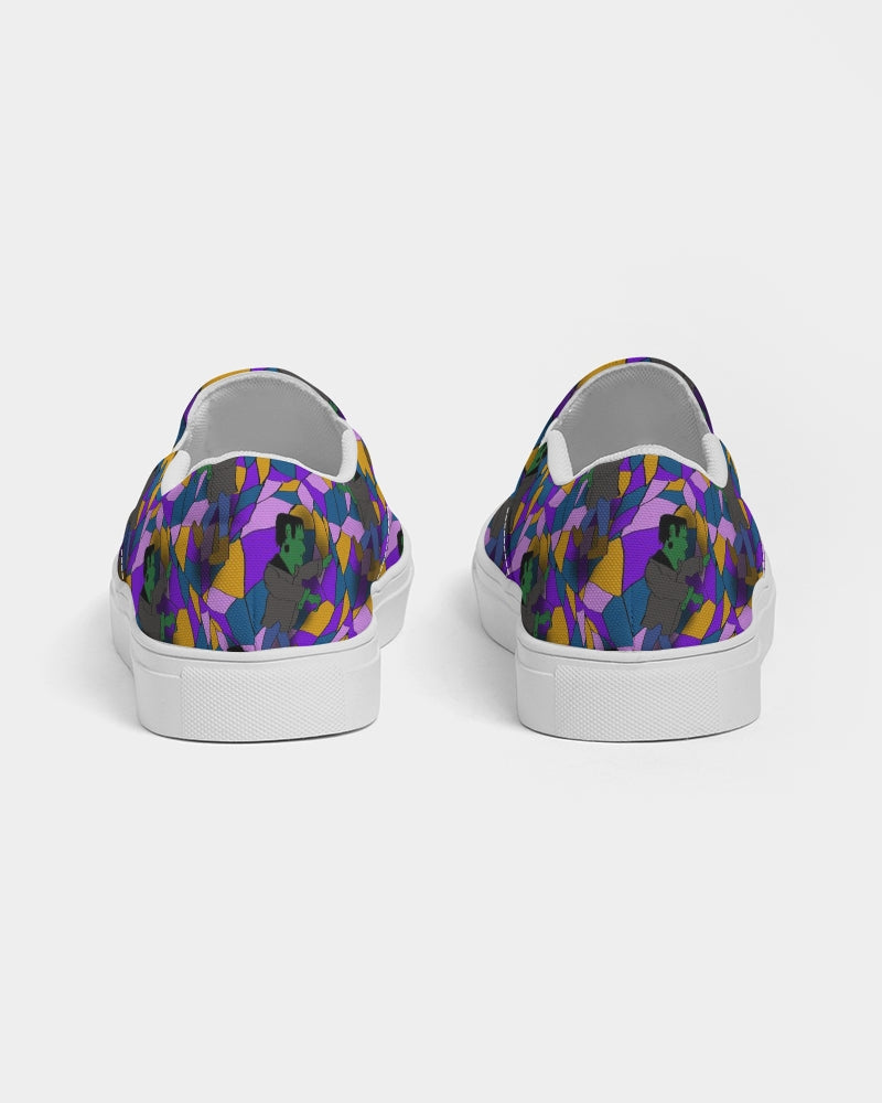 Frankenstein Pattern Women's Slip-On Canvas Shoe