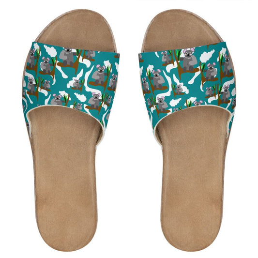 Koala Bears Leather Sliders