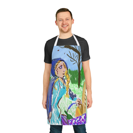 Hooded Woman Carrying Bread Apron (AOP)