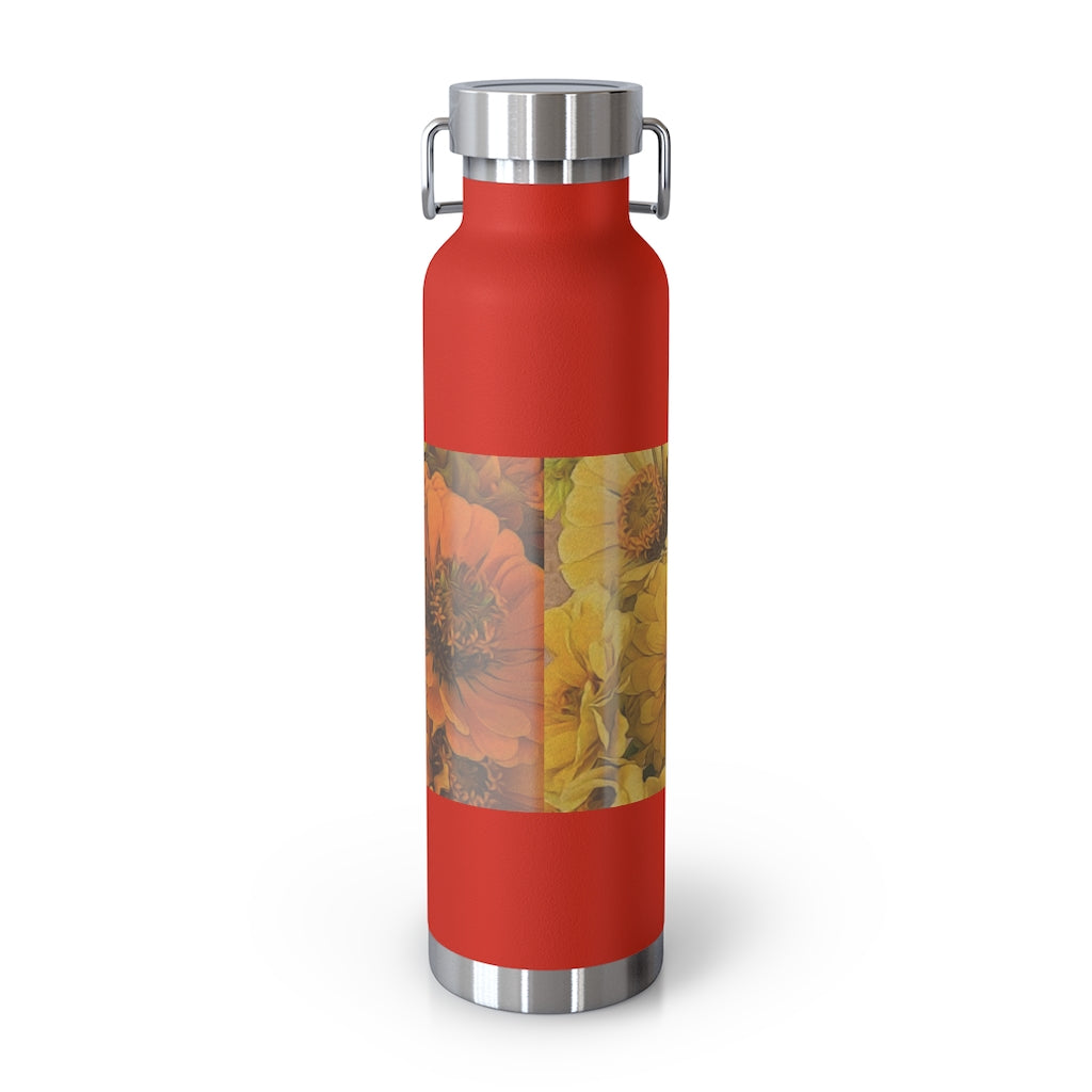 Yellow Zinnias 22oz Vacuum Insulated Bottle