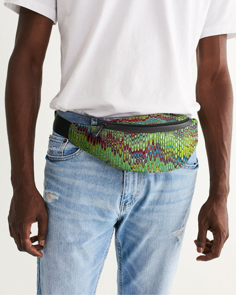 Cool Green Marbled Crossbody Sling Bag
