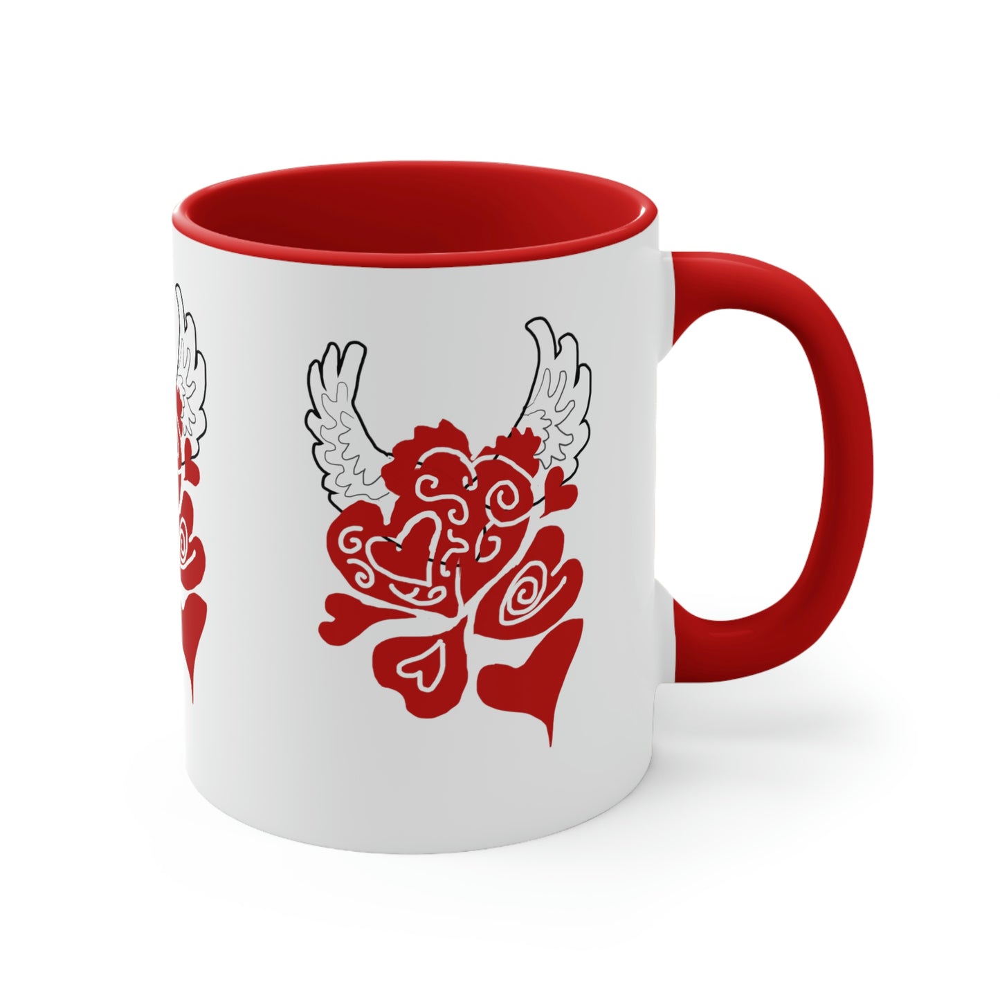 Hearts and Wings Accent Mug