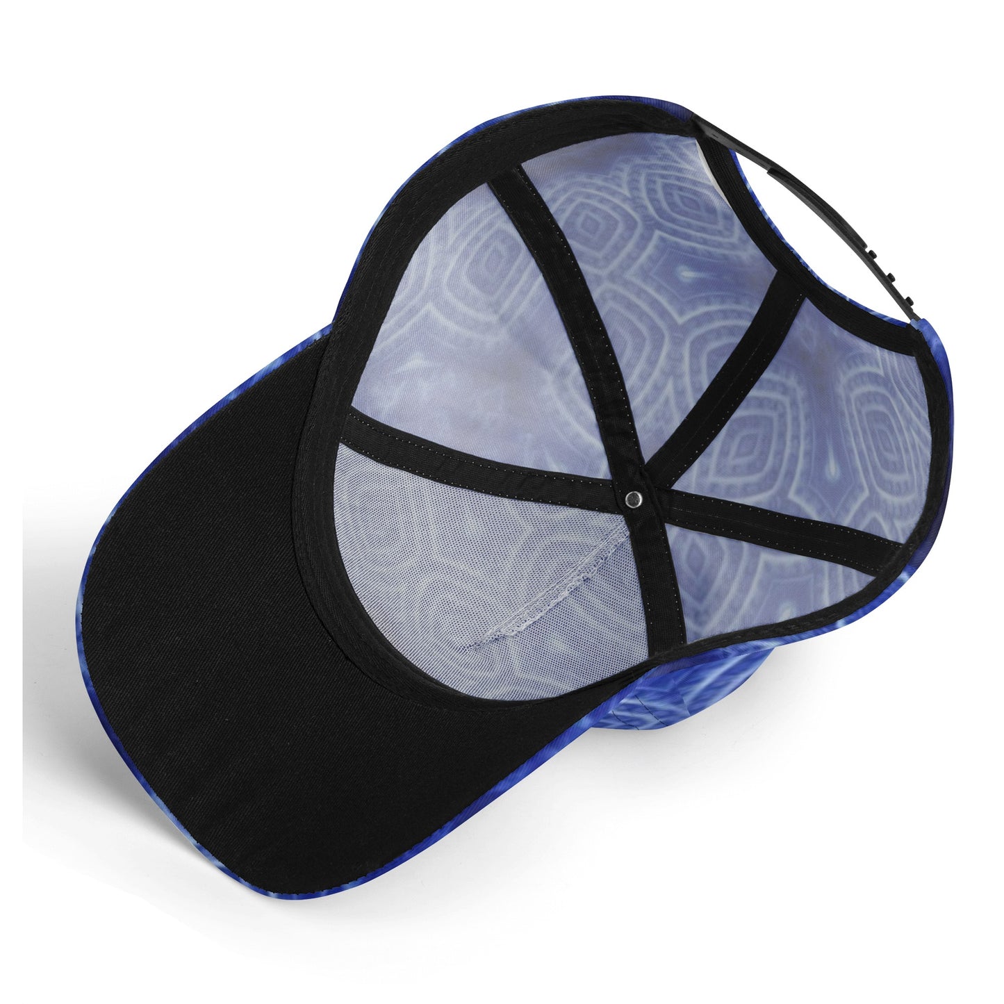 Blue and White Kaleidoscope All Over Printing Baseball Caps