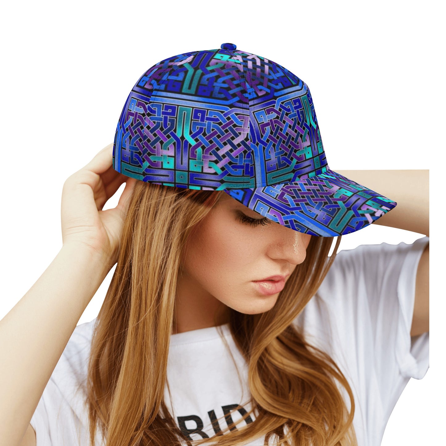 Blue Celtic Knot All Over Printing Baseball Caps