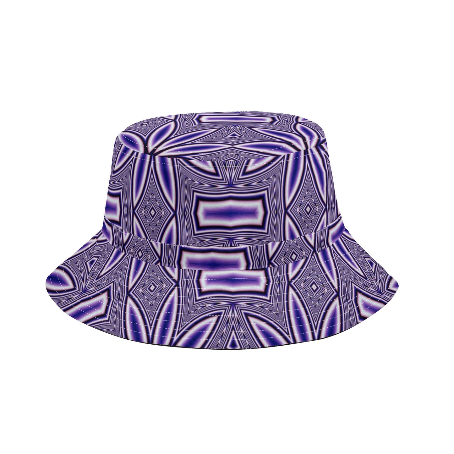 Blue Flower Kaleidoscope Fishermans Hat