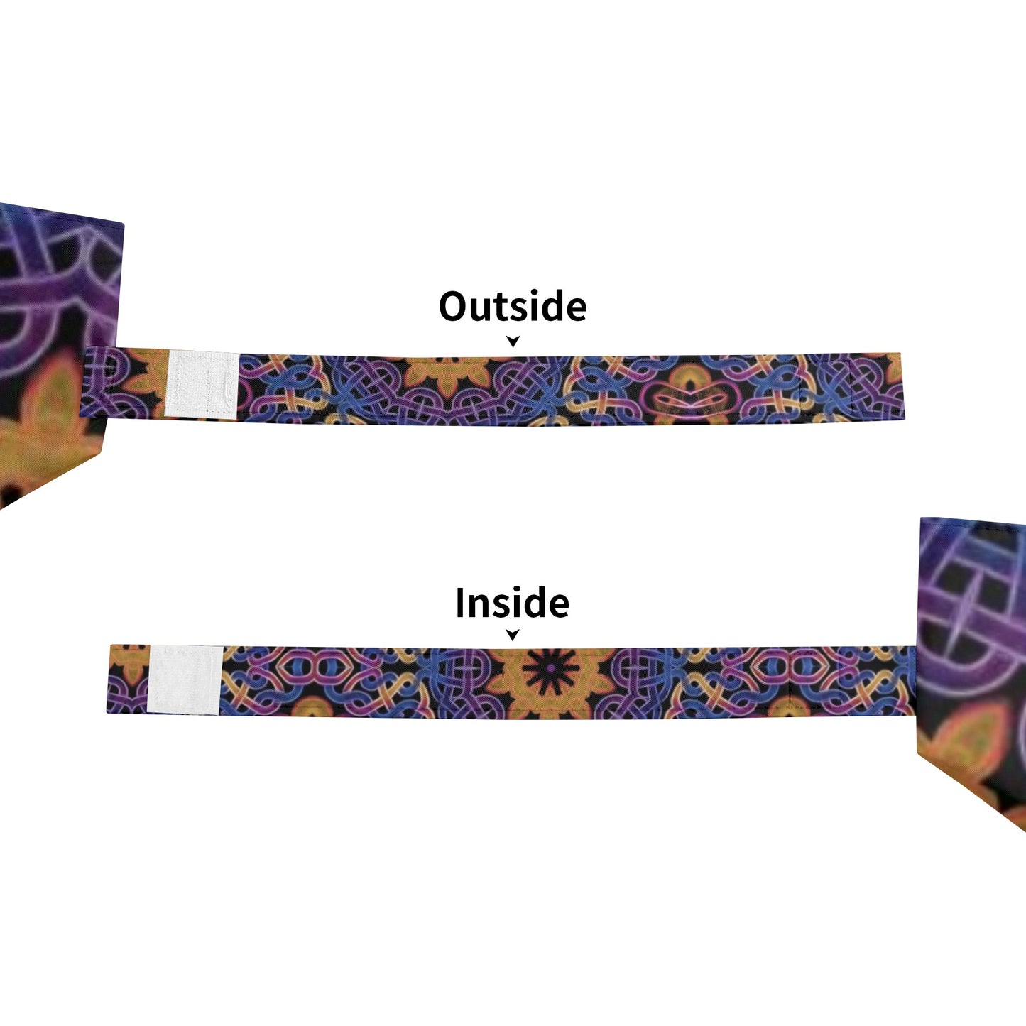 Blue Gold Celtic Kaleidoscope Fully Auto Open & Close Umbrella Printing Outside
