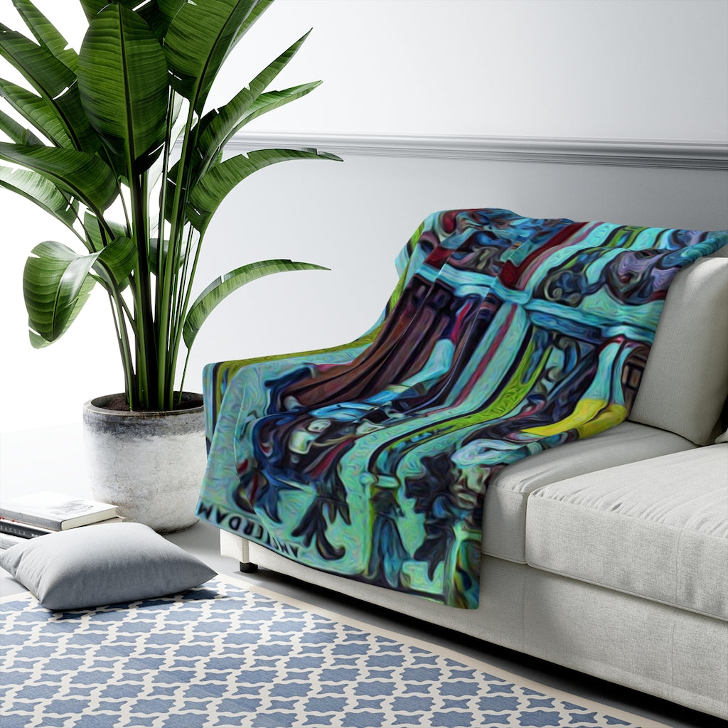 Music Cart Netherlands Sherpa Fleece Blanket