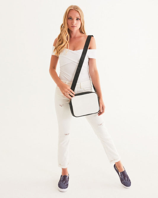 Black and White Spiral Fractal Women's Slip-On Canvas Shoe