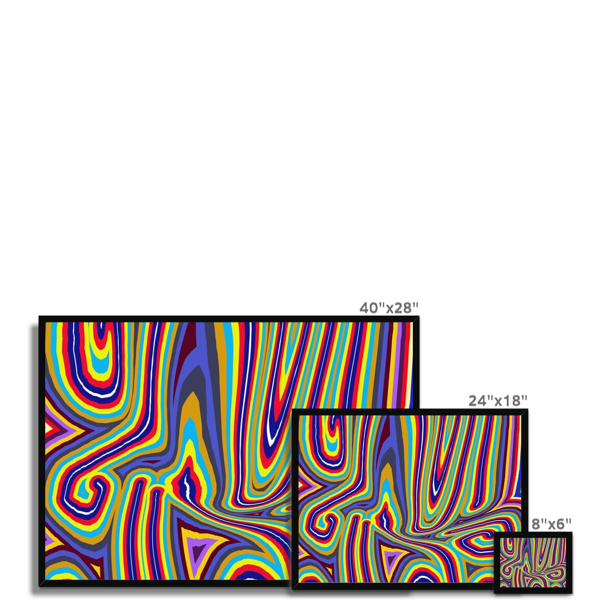 Curly Swirls Framed Print