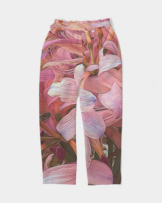 Pink Amaryllis Women's Belted Tapered Pants