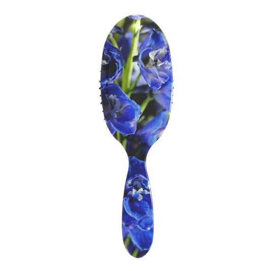 Blue Delphinium Hairbrush