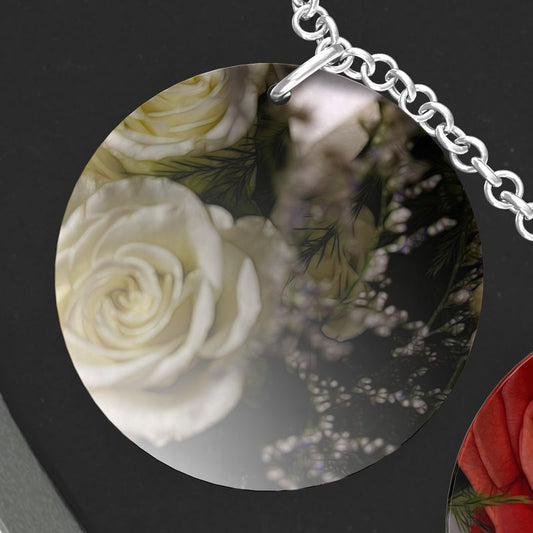 November Flowers Triple Pendant Necklace