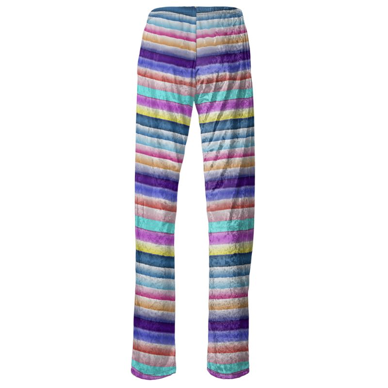 Cotton Candy Stripes Women's Trousers