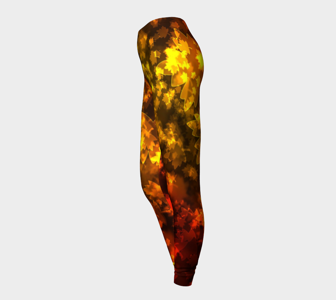 Fall Leaves Bokeh Light Leggings