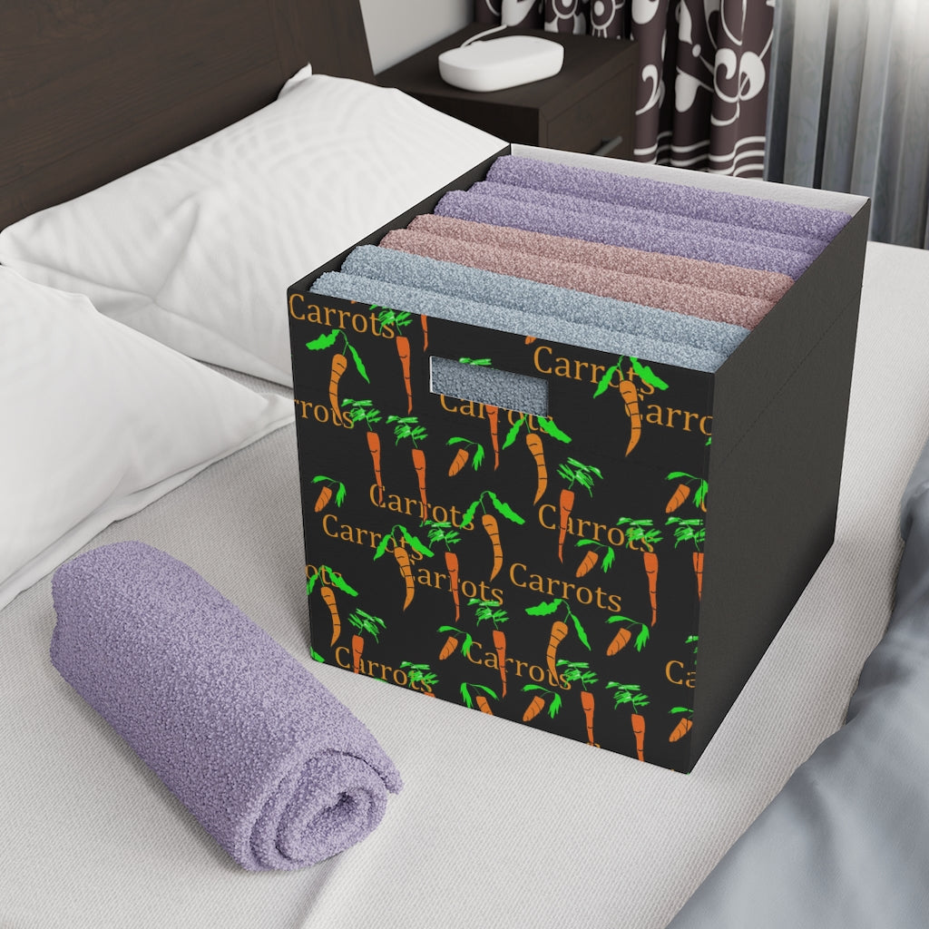 Carrots Pattern Felt Storage Box