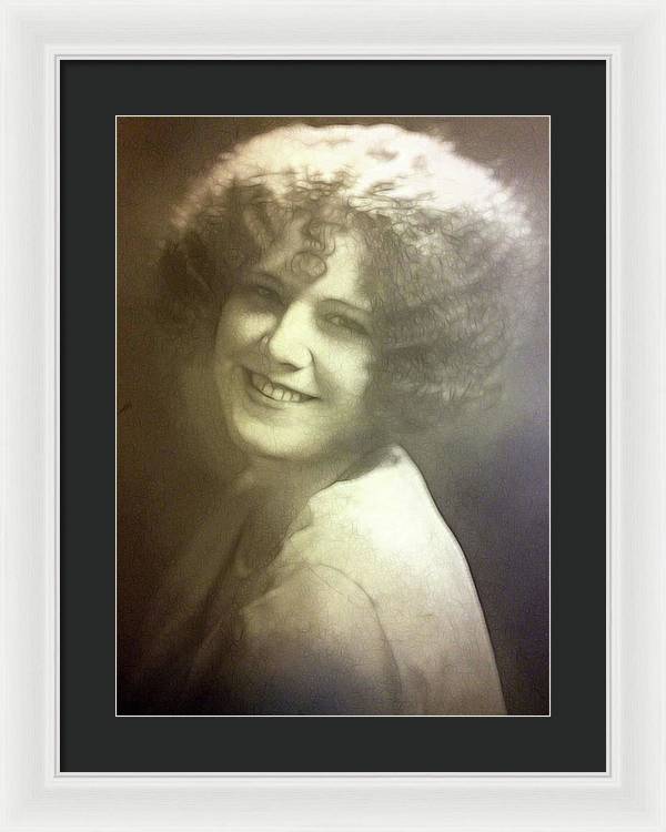 1931 Woman With Soft Hair - Framed Print