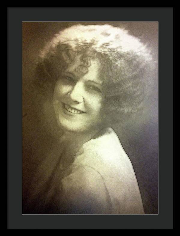 1931 Woman With Soft Hair - Framed Print