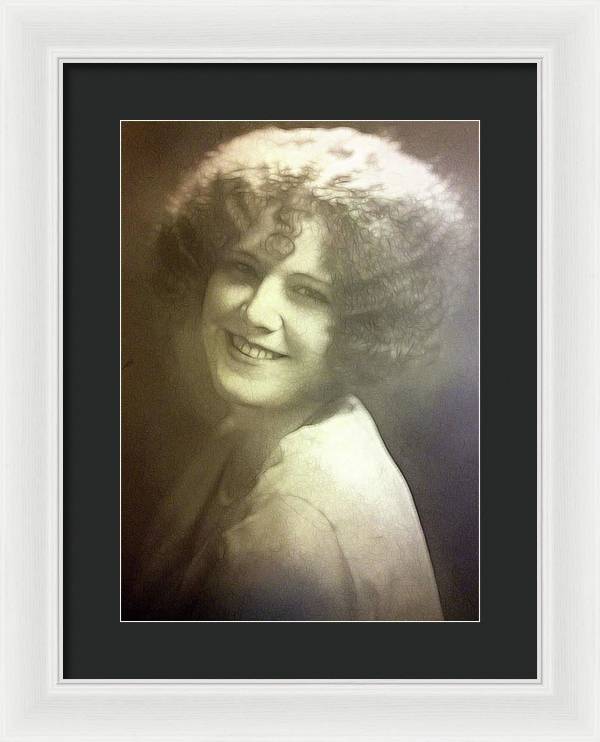 1931 Woman With Soft Hair - Framed Print