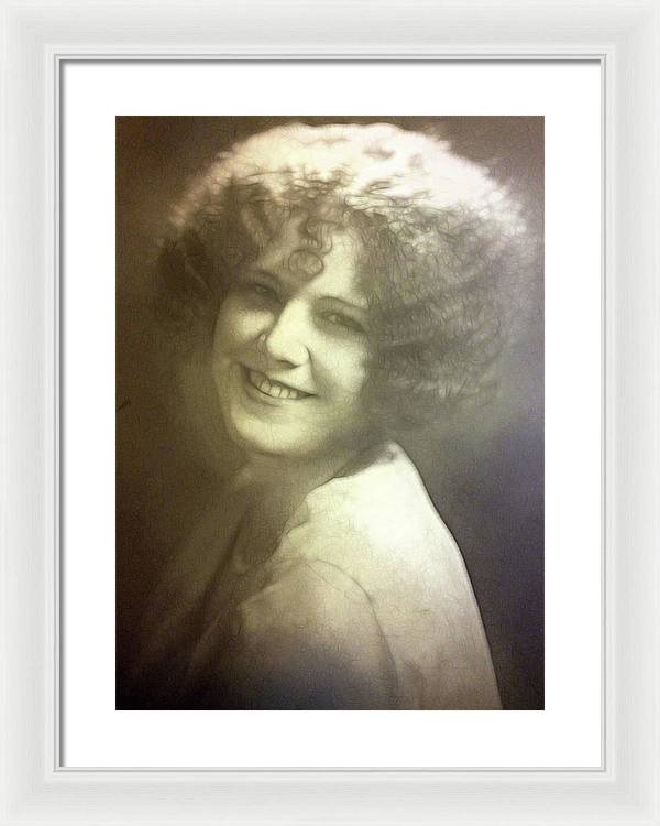 1931 Woman With Soft Hair - Framed Print