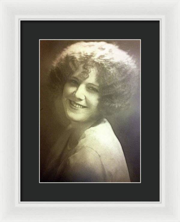 1931 Woman With Soft Hair - Framed Print