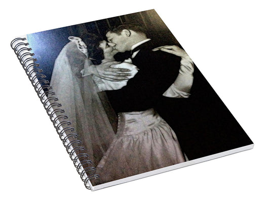 1940s Wedding Kiss - Spiral Notebook