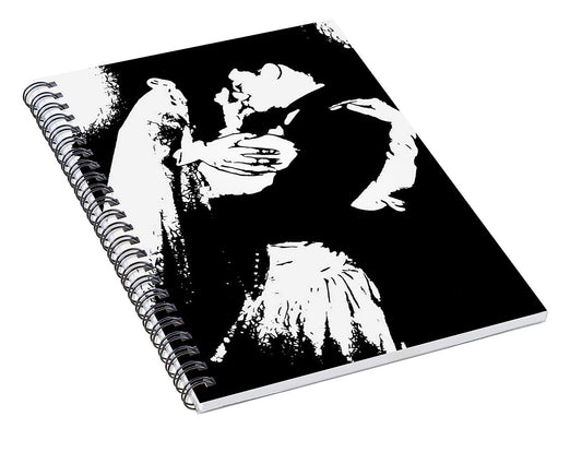 1940s Wedding Kiss Two Tone - Spiral Notebook
