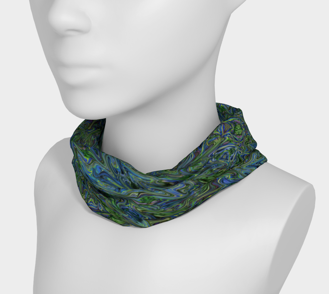 Blue Green Liquid Swirl Headband