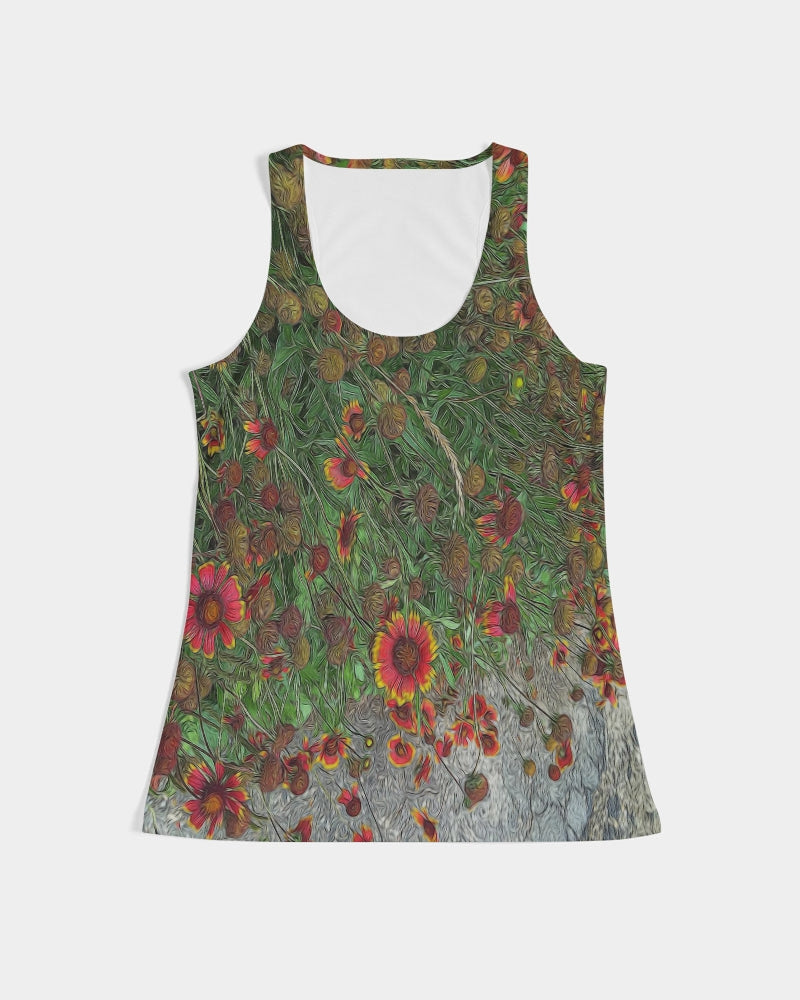 Orange Flower Garden Women's Tank