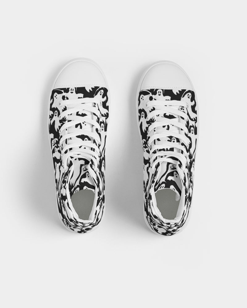 Ghosts Pattern Men's Hightop Canvas Shoe