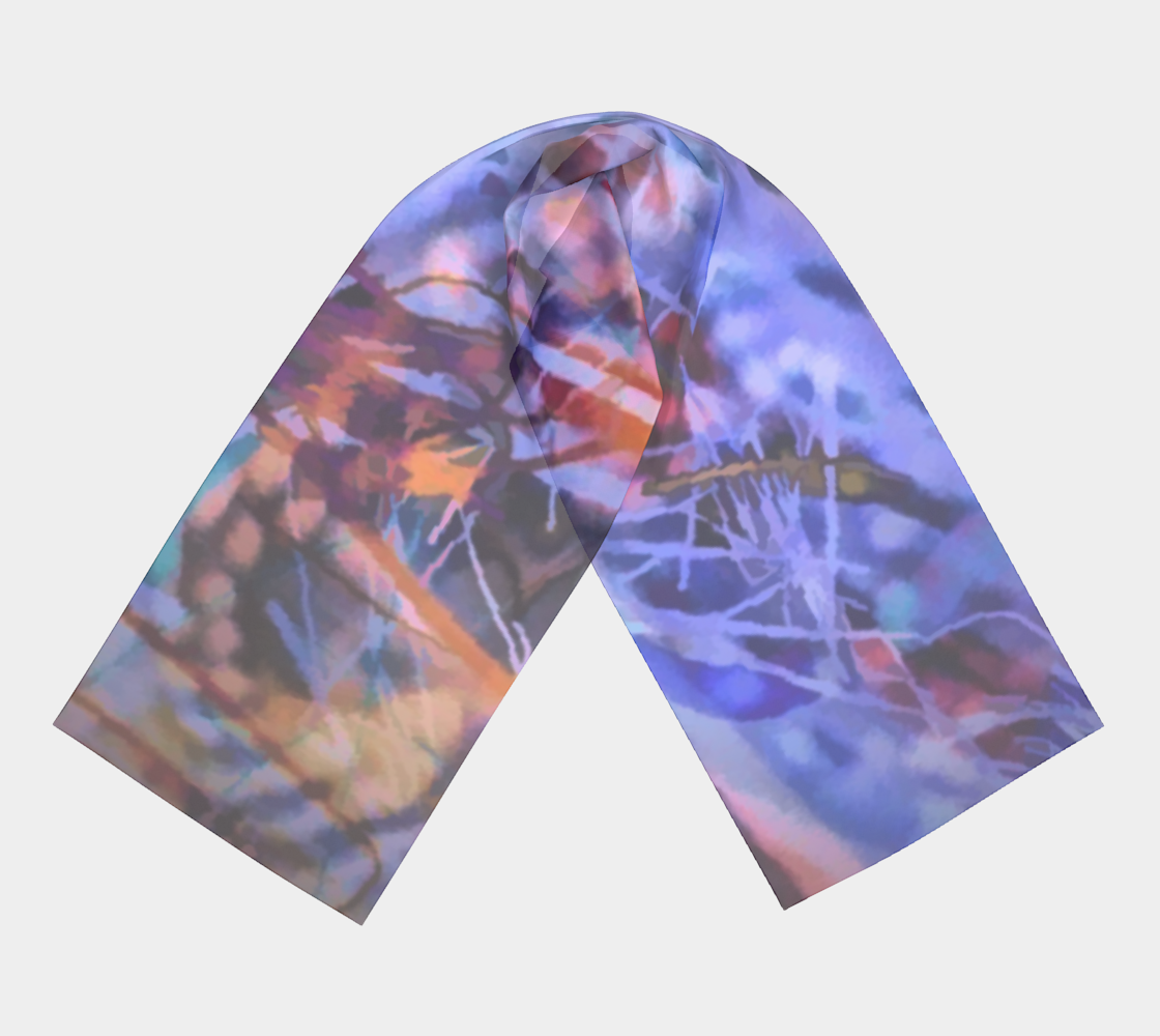 Coffee Cup Abstract Long Scarf