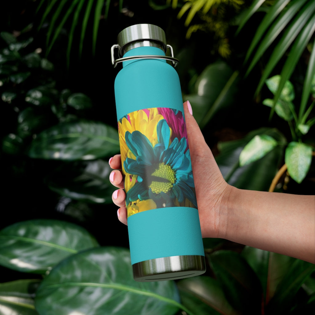 Raw Flowers 4 22oz Vacuum Insulated Bottle
