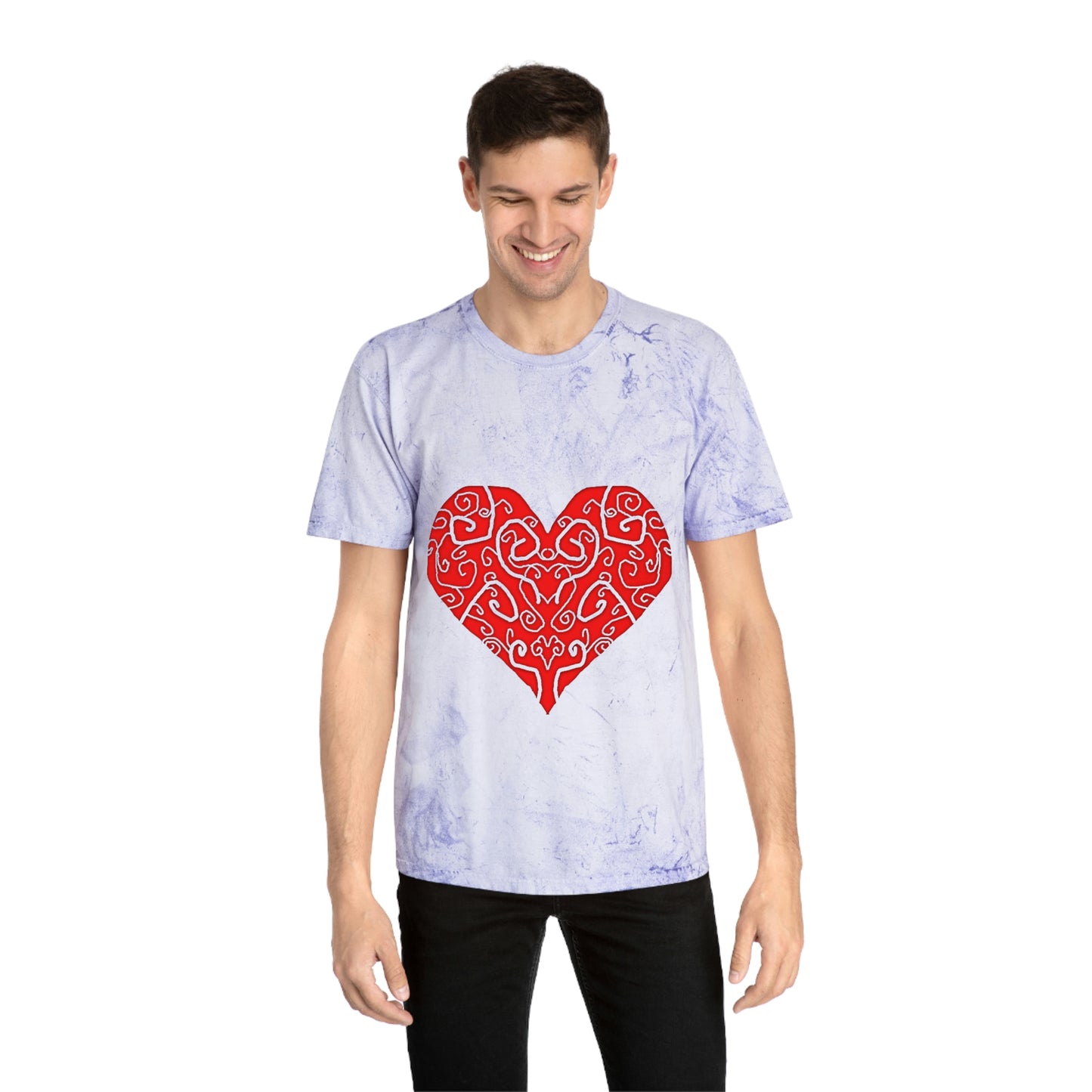 Heart Swirls Unisex Color Blast T-Shirt