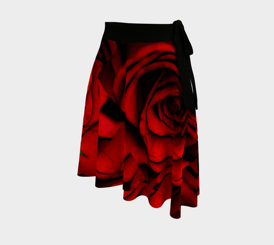Reddest Rose Wrap Skirt