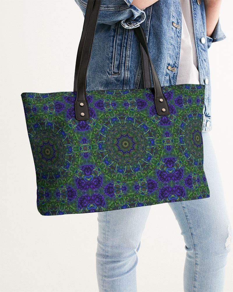 blue Green Ribbon Kaleidoscope Stylish Tote